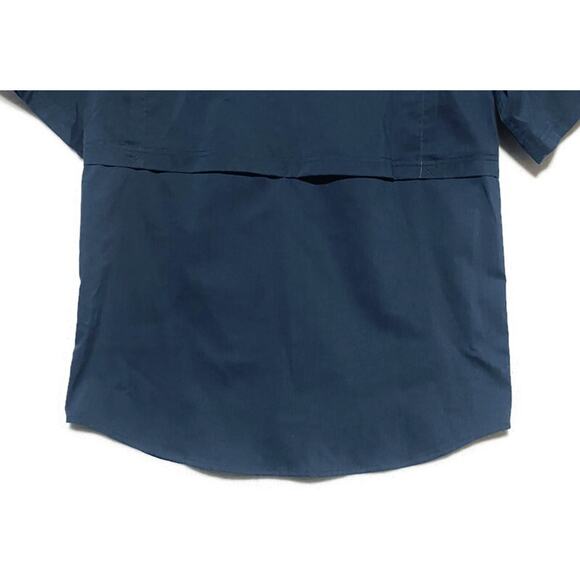 Carhartt Force Shirt Men's Size M Relaxed Fit Dark Blue Button Down Short Sleeve - Picture 7 of 7